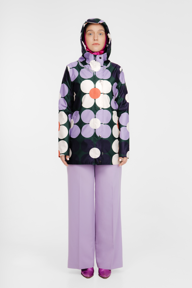 RAINCOAT FLOWER POWER MORADO (PRE-ORDER)