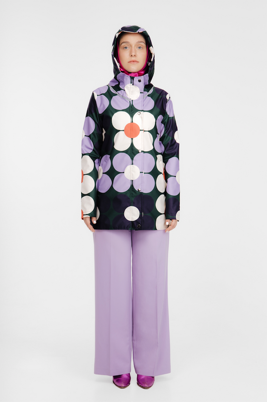 RAINCOAT FLOWER POWER MORADO (PRE-ORDER)