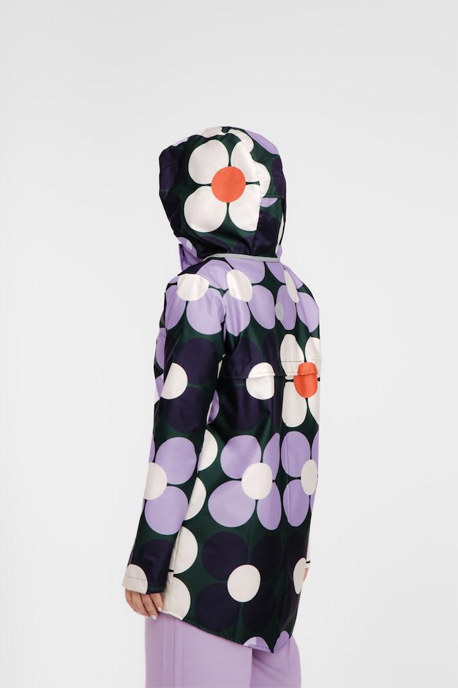 RAINCOAT FLOWER POWER MORADO (PRE-ORDER)