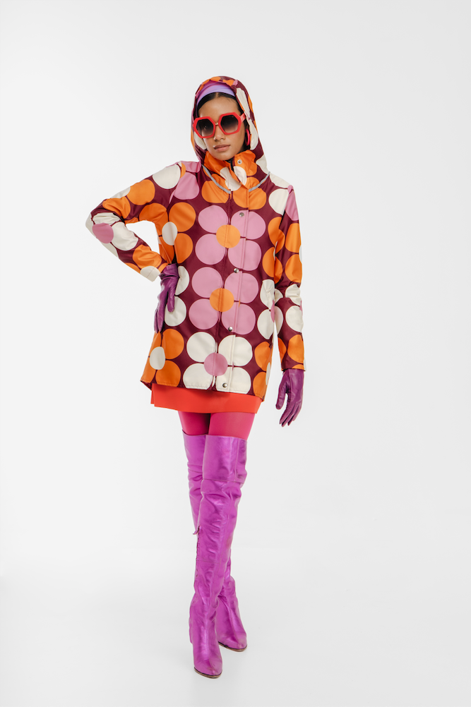 RAINCOAT FLOWER POWER NARANJA (PRE-ORDER)