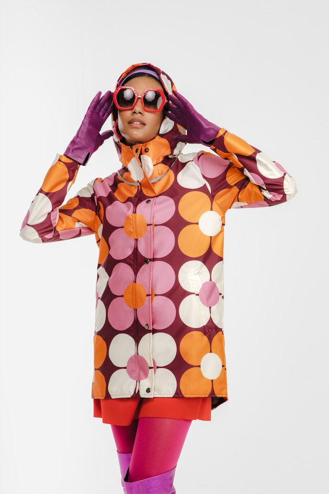 RAINCOAT FLOWER POWER NARANJA (PRE-ORDER)